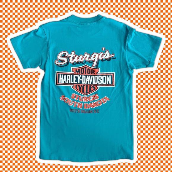 VTG 1990 Harley Davidson Night Flight Sturgis South Dakota Tshirt Sz M - Picture 2 of 9